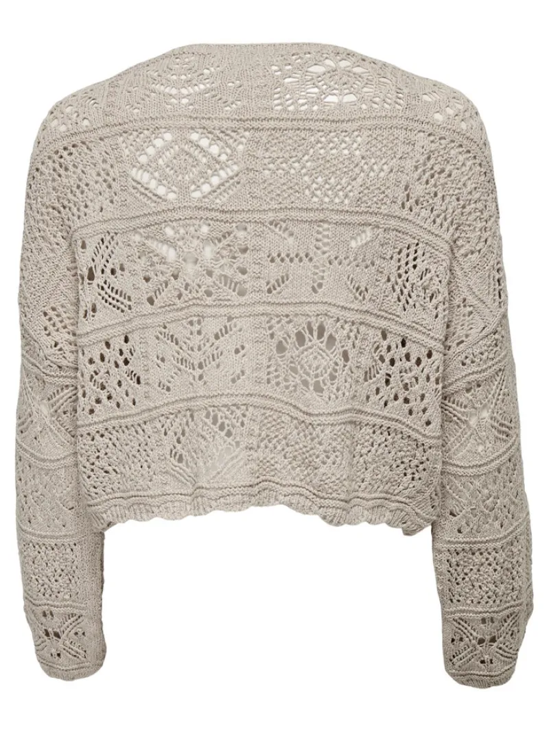 Only Pullover & Sweatshirts*ONLBEACH LIFE 7/8 TIE CARDIGAN KNT NOOS pumice stone