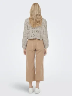 Only Pullover & Sweatshirts*ONLBEACH LIFE 7/8 TIE CARDIGAN KNT NOOS pumice stone