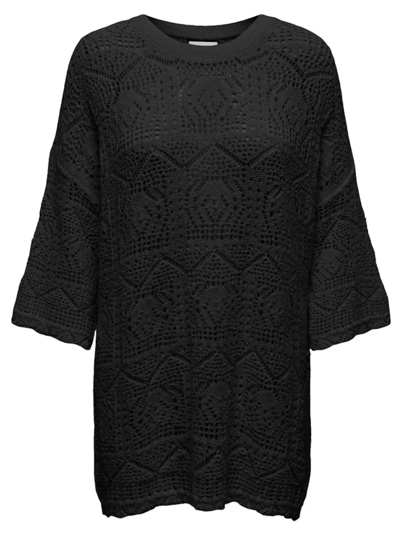 Only Pullover & Sweatshirts*ONLBEACHIE LIFE 3/4 LOOSE ONECK KNT Black