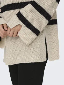 Only Pullover & Sweatshirts*ONLBELLA LIFE LS HIGH NECK KNT Pumice Stone-BLACK