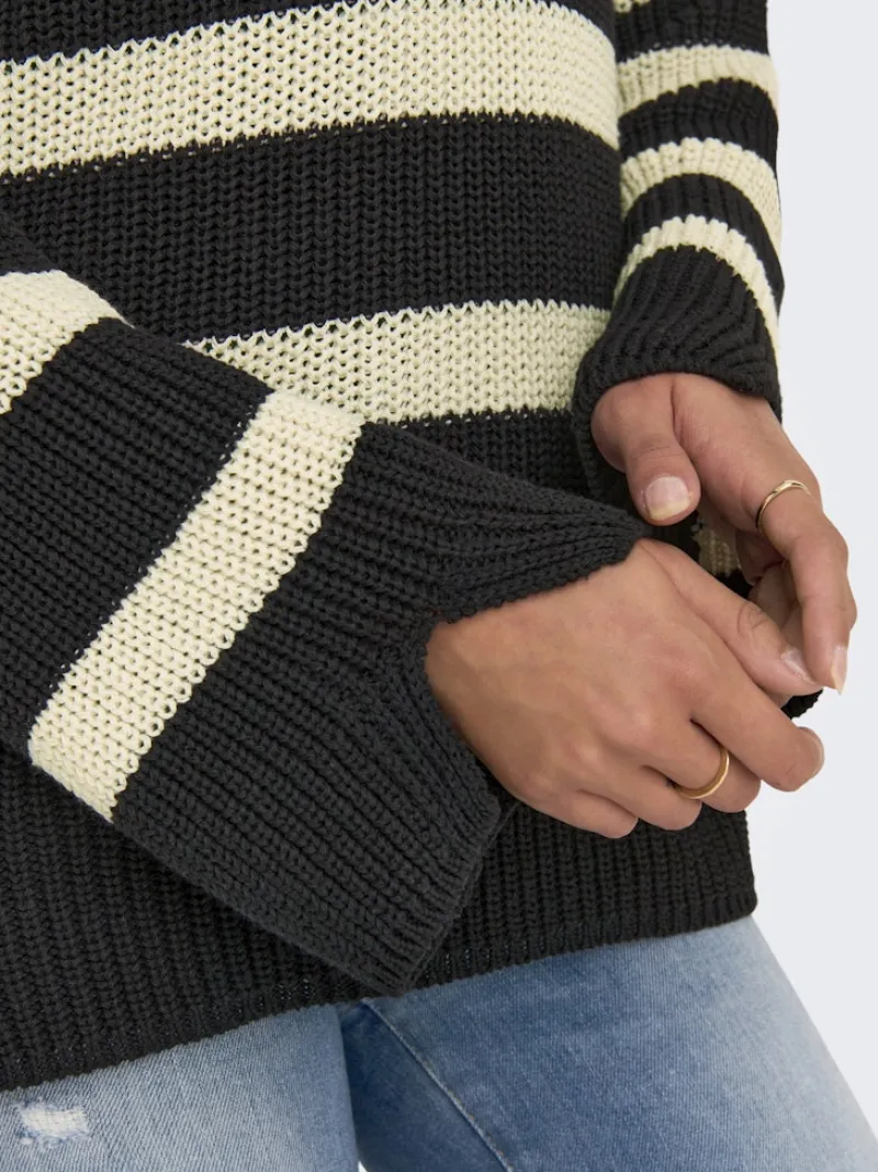 Only Pullover & Sweatshirts*ONLBELLA LIFE LS HIGH NECK KNT black2