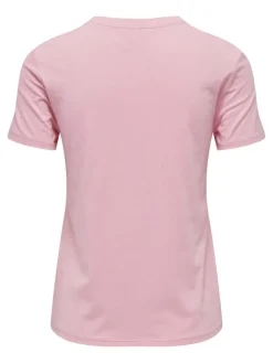 Only Shirts*ONLBENJI REG S/S HEART TOP BOX JRS Candy Pink