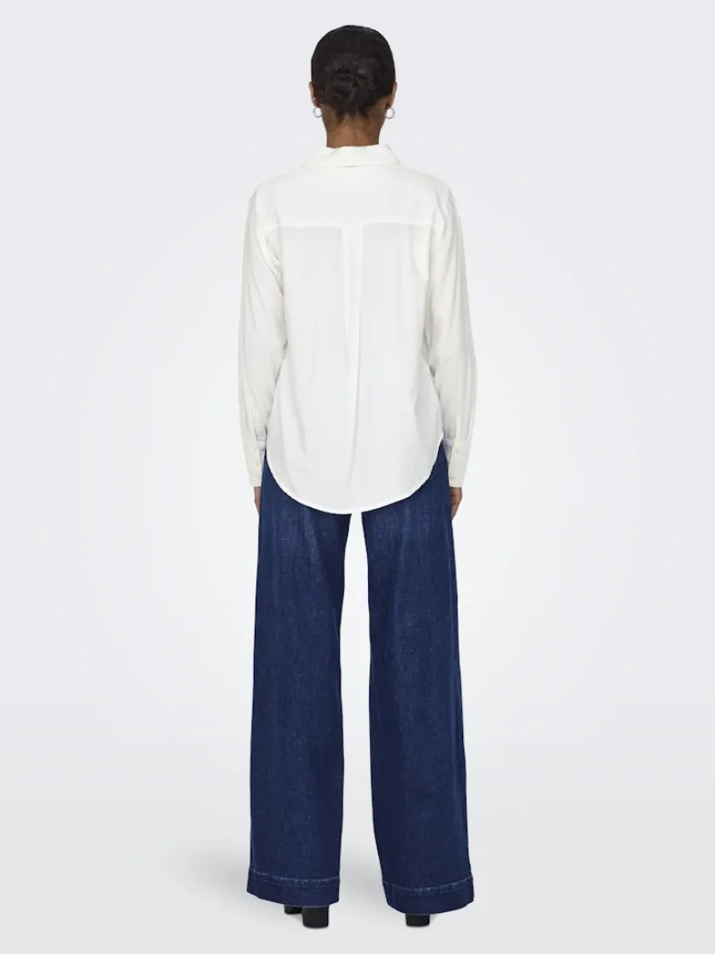 Only Blusen*ONLBERIT LIFE L/S SHIRT NOOS WVN Snow White