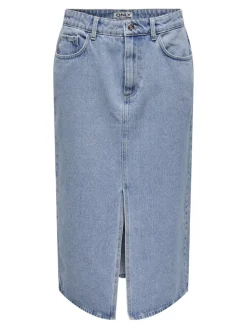 Only Röcke*ONLBIANCA MIDI SKIRT DNM REA NOOS Light Blue Denim