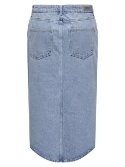 Only Röcke*ONLBIANCA MIDI SKIRT DNM REA NOOS Light Blue Denim
