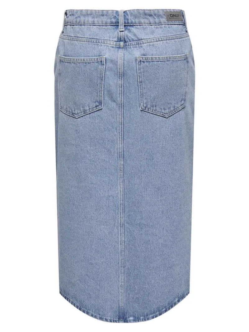 Only Röcke*ONLBIANCA MIDI SKIRT DNM REA NOOS Light Blue Denim