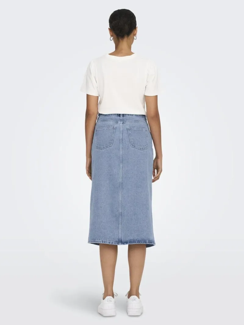 Only Röcke*ONLBIANCA MIDI SKIRT DNM REA NOOS Light Blue Denim