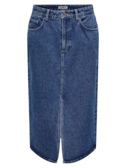Only Röcke*ONLBIANCA MIDI SKIRT DNM REA NOOS Medium Blue Denim