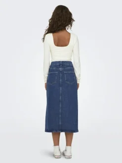 Only Röcke*ONLBIANCA MIDI SKIRT DNM REA NOOS Medium Blue Denim