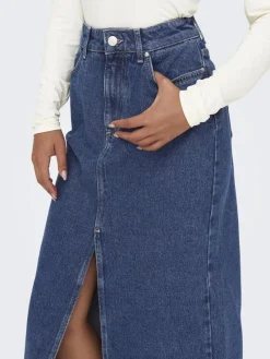 Only Röcke*ONLBIANCA MIDI SKIRT DNM REA NOOS Medium Blue Denim