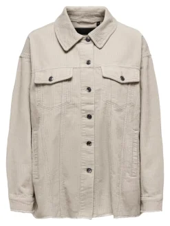 Only Jacken*ONLBITTEN CORD SHACKET PNT NOOS Silver Lining