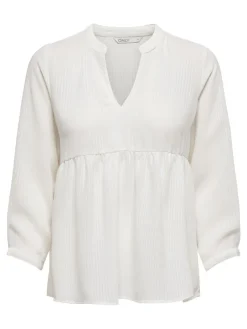 Only Blusen*ONLBLOOM 3/4 TOP NOOS WVN Cloud Dancer