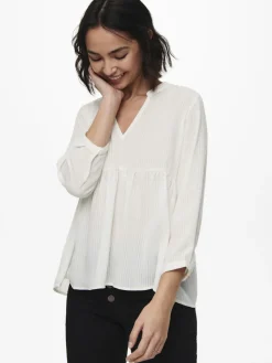 Only Blusen*ONLBLOOM 3/4 TOP NOOS WVN Cloud Dancer