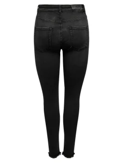 Only Jeans*ONLBLUSH HW SK ANK RW DNM REA005 Washed Black