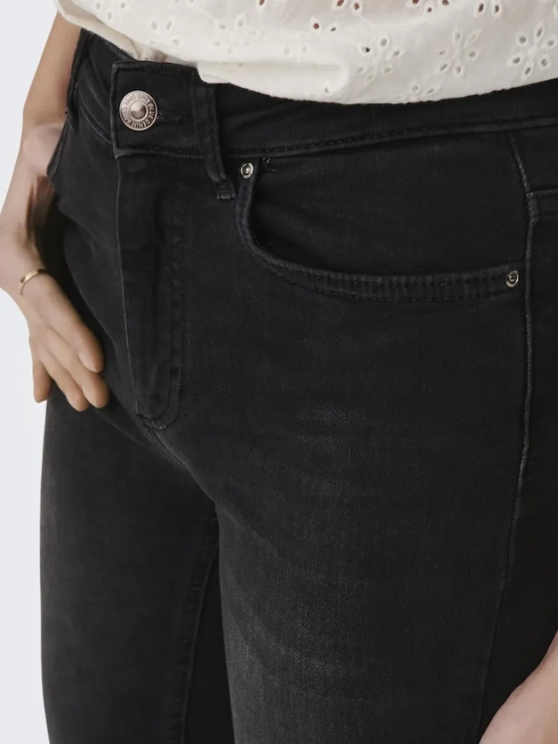 Only Jeans*ONLBLUSH HW SK ANK RW DNM REA005 Washed Black
