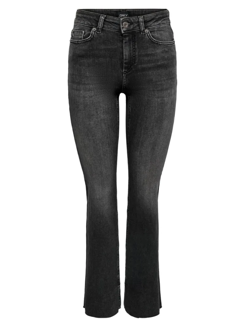 Only Jeans*ONLBLUSH HW SLIT FLR RW DNM REA109 NOOS Black Denim