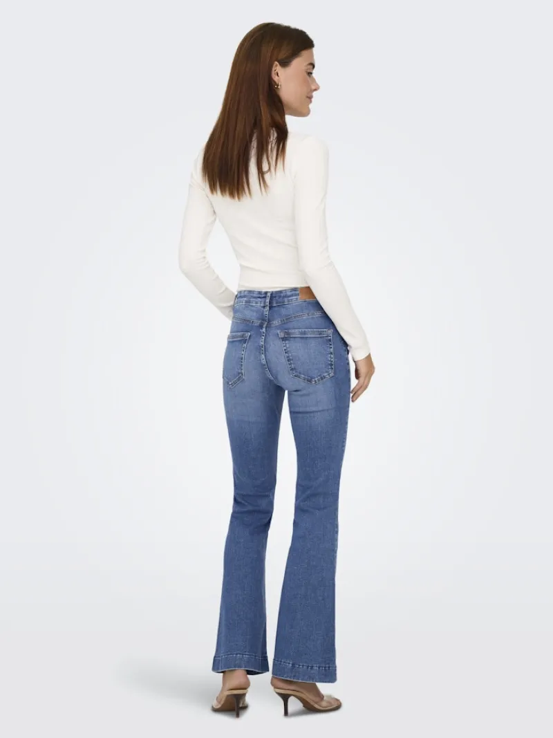 Only Jeans*ONLBLUSH MID RETROFLARED DNM DIA550 NOOS Medium Blue Denim