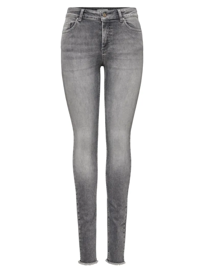 Only Jeans*ONLBLUSH MID SK ANK RW DNM REA0918 NOOS Grey Denim
