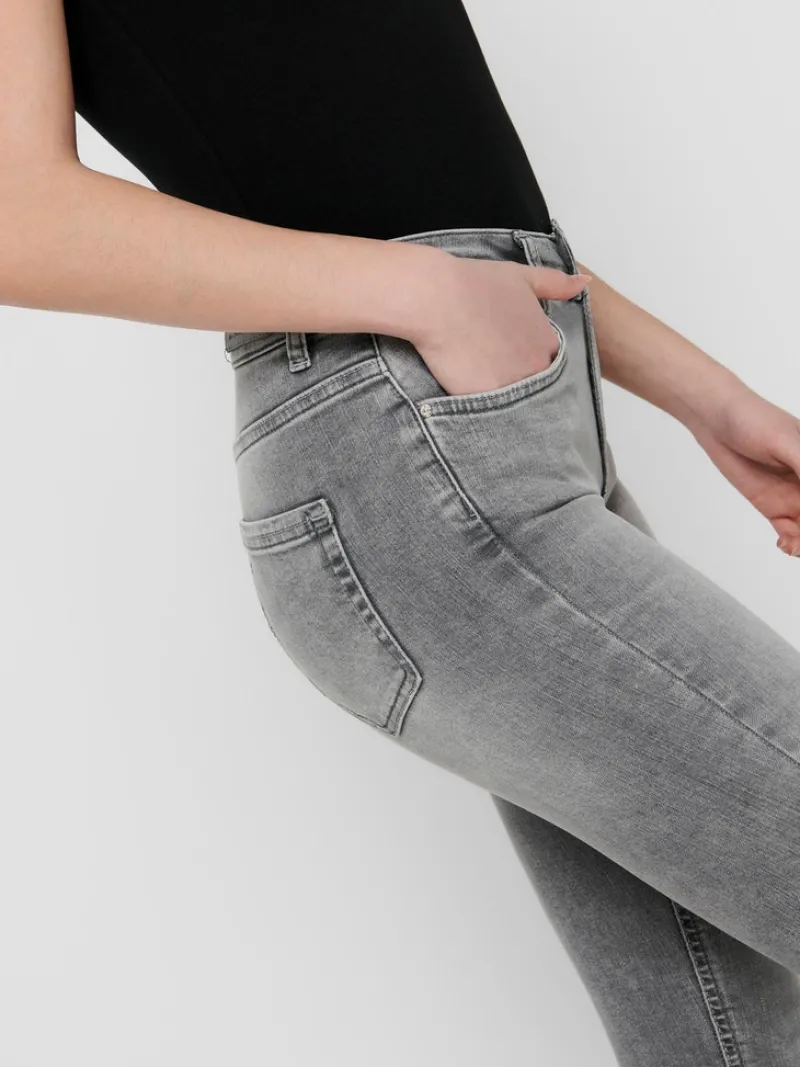 Only Jeans*ONLBLUSH MID SK ANK RW DNM REA0918 NOOS Grey Denim
