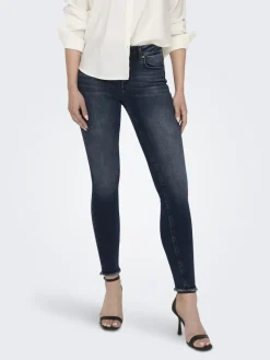 Only Jeans*ONLBLUSH MID SK ANK RW DNM REA409 NOOS blue black denim