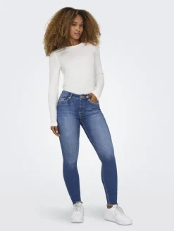 Only Jeans*ONLBLUSH MID SK ANK RW DNM REA1319 NOOS Medium Blue Denim