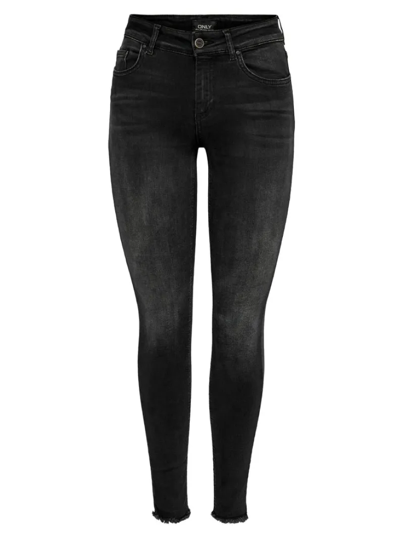 Only Jeans*ONLBLUSH MID SK ANK RW DNM REA1099 NOOS Black Denim