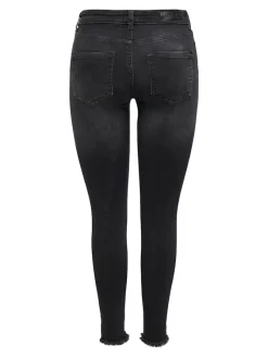 Only Jeans*ONLBLUSH MID SK ANK RW DNM REA1099 NOOS Black Denim