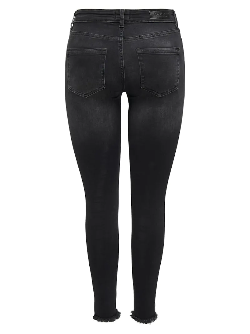 Only Jeans*ONLBLUSH MID SK ANK RW DNM REA1099 NOOS Black Denim