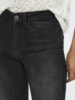 Only Jeans*ONLBLUSH MID SK ANK RW DNM REA1099 NOOS Black Denim