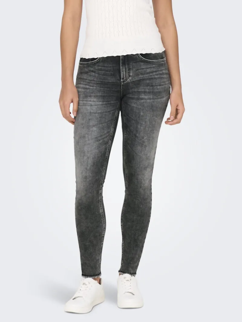 Only Jeans*ONLBLUSH MID SK ANKLE RW DNM DOT227 NOOS Dark Grey Denim