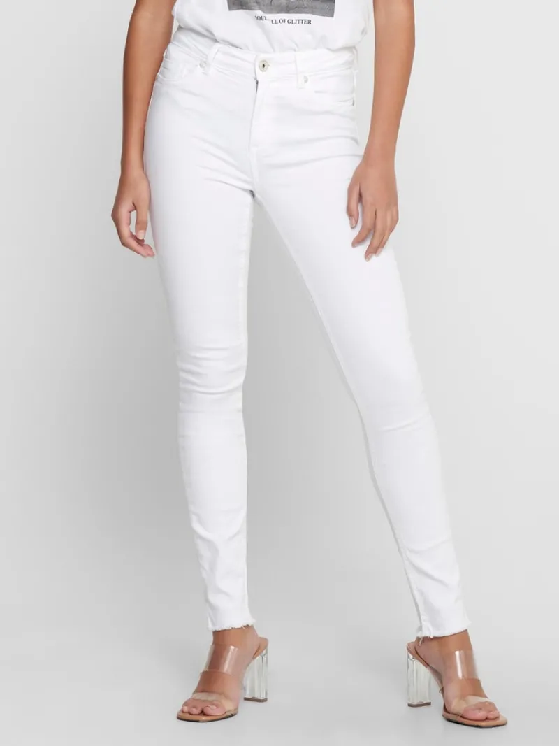 Only Jeans*ONLBLUSH MID SK RW ANK DNM REA0730 NOOS white