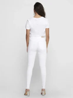 Only Jeans*ONLBLUSH MID SK RW ANK DNM REA0730 NOOS white