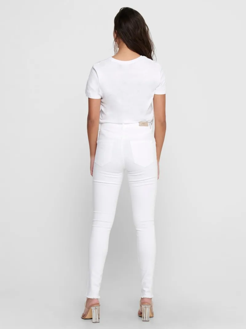 Only Jeans*ONLBLUSH MID SK RW ANK DNM REA0730 NOOS white