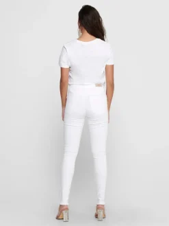 Only Jeans*ONLBLUSH MID SK RW ANK DNM REA0730 NOOS white