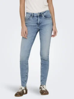 Only Jeans*ONLBLUSH MID SKIN ANK RW DNM CRO349 NOOS light medium blue denim