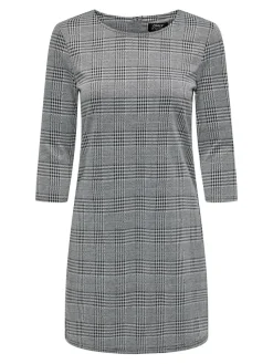 Only Kleider*ONLBRILLIANT 3/4 CHECK DRESS JRS Black