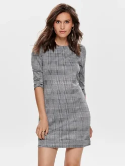 Only Kleider*ONLBRILLIANT 3/4 CHECK DRESS JRS Black