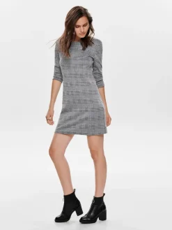 Only Kleider*ONLBRILLIANT 3/4 CHECK DRESS JRS Black