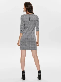 Only Kleider*ONLBRILLIANT 3/4 CHECK DRESS JRS Black