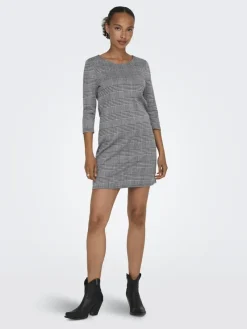 Only Kleider*ONLBRILLIANT 3/4 CHECK DRESS JRS Black