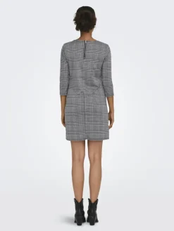 Only Kleider*ONLBRILLIANT 3/4 CHECK DRESS JRS Black