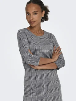 Only Kleider*ONLBRILLIANT 3/4 CHECK DRESS JRS Black