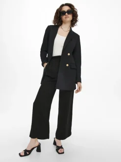 Only Hosen*ONLCALY LIFE HW PB WIDE CROP PNT NOOS Black