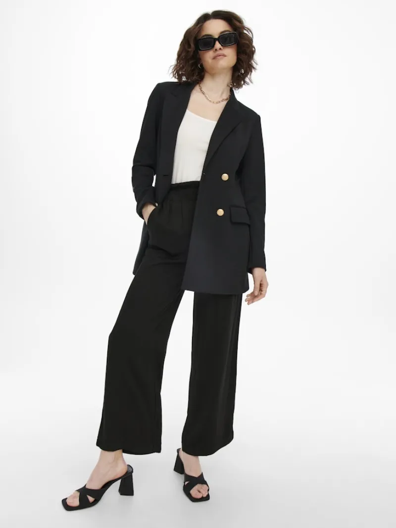 Only Hosen*ONLCALY LIFE HW PB WIDE CROP PNT NOOS Black