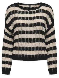 Only Pullover & Sweatshirts*ONLCAPRI LS O-NECK CC KNT Black