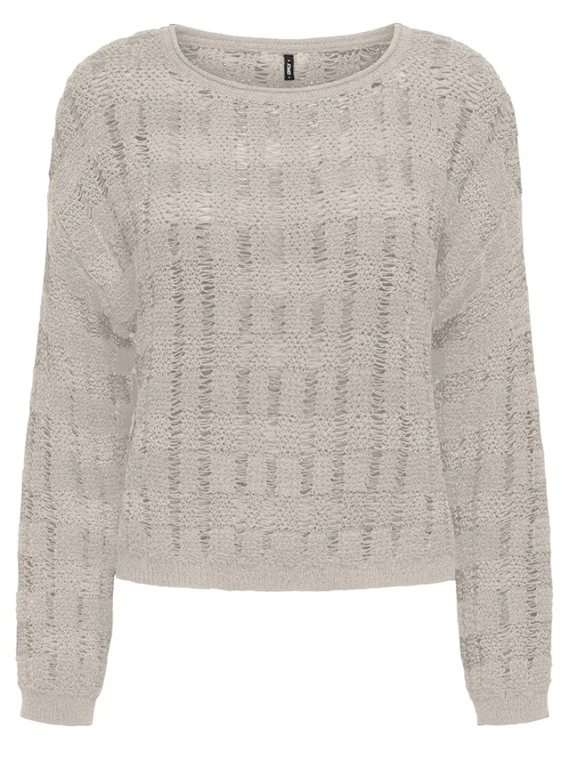 Only Pullover & Sweatshirts*ONLCAPRI LS O-NECK CC KNT pumice stone