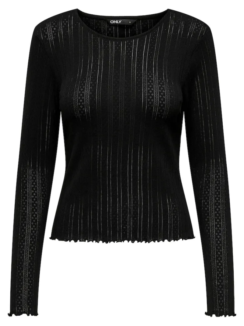 Only Shirts*ONLCARLOTTA L/S TOP NOOS JRS Black