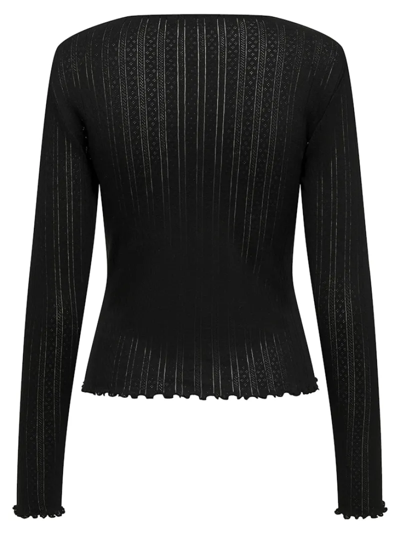 Only Shirts*ONLCARLOTTA L/S TOP NOOS JRS Black