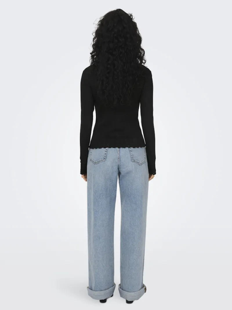 Only Shirts*ONLCARLOTTA L/S TOP NOOS JRS Black