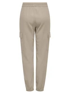 Only Hosen*ONLCARO MW LIN PULL-UP CARGO PNT NOOS oxford tan